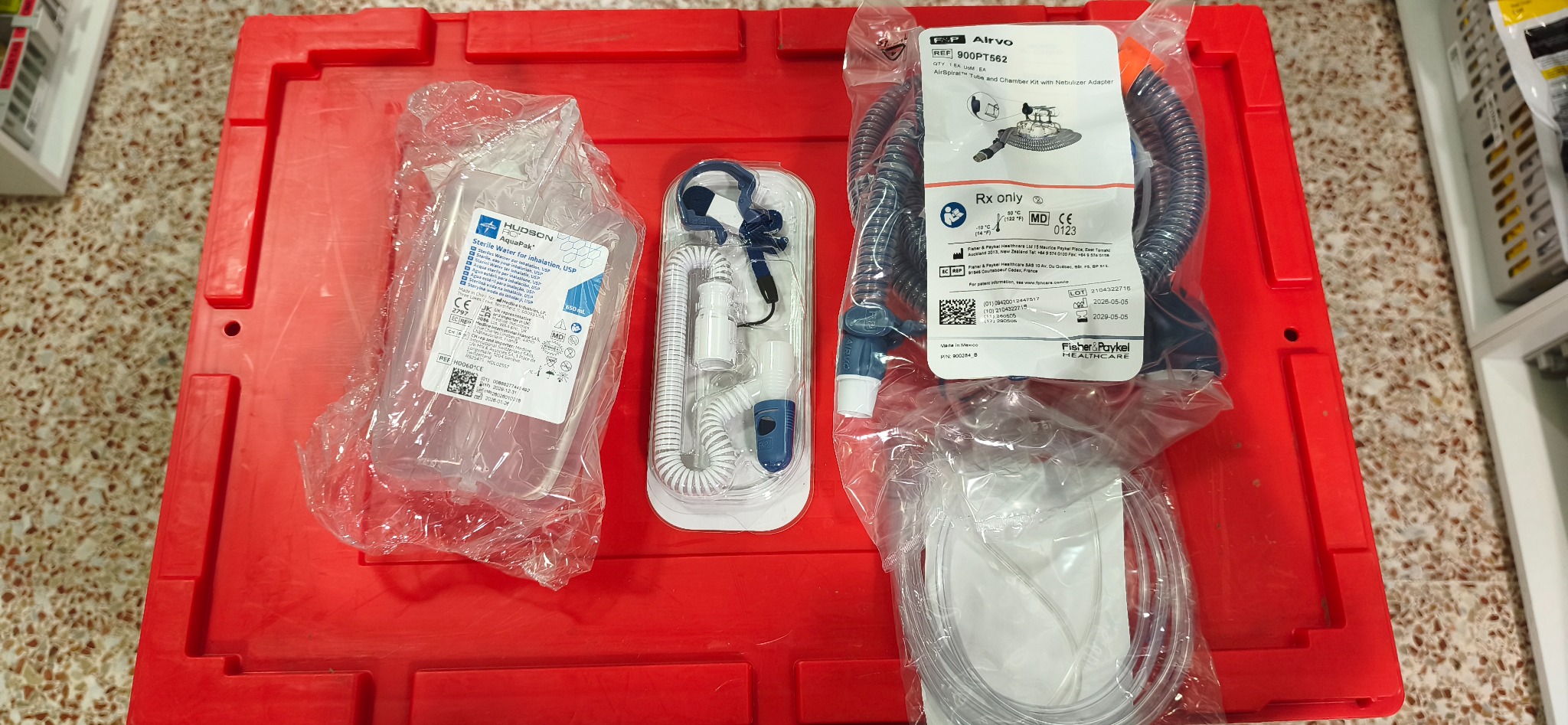 Material AIRVO 2 per a alt flux en pacient traqueostomitzat