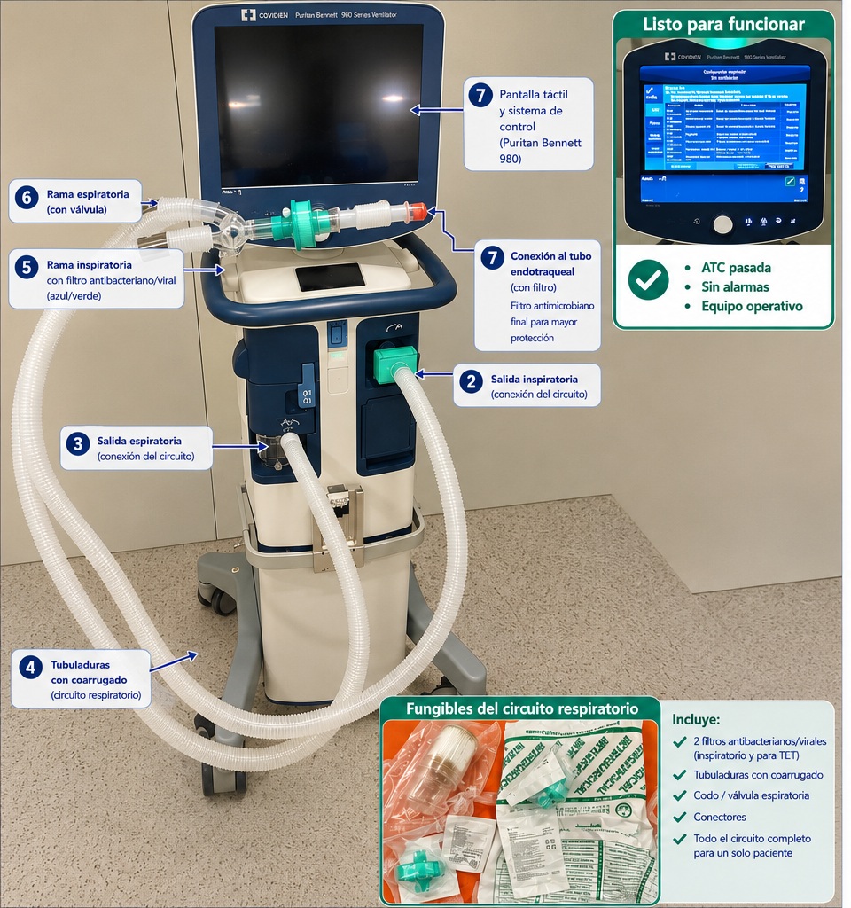 Respirador Puritan Bennett 980