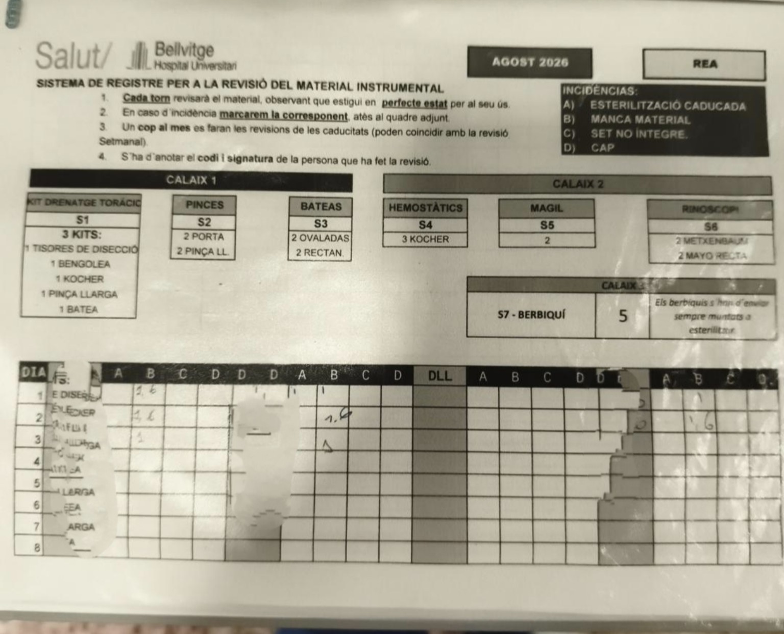 Registre d’esterilització